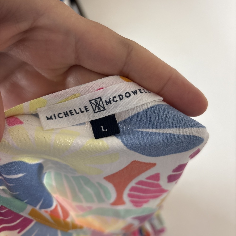 Michelle McDowell Vivey Top Womens L "Oh Hello There Pink" colorful bright bold - Picture 7 of 11